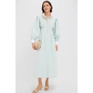 TUCKERNUCK Green and White Embellished Stripe Corinne Dress Size XS NWT